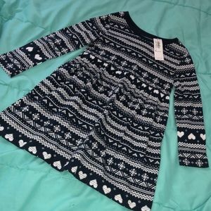 New with tags 2t long sleeve navy blue dress.